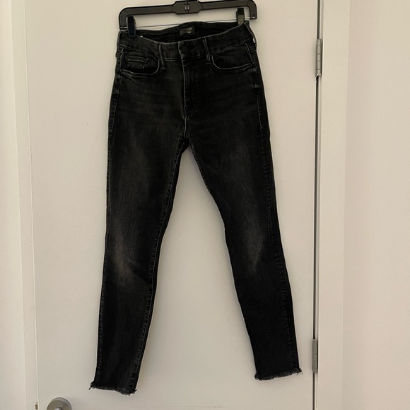 MOTHER looker ankle fray hem jeans in color “Night Hawk” - Picture 1 of 4